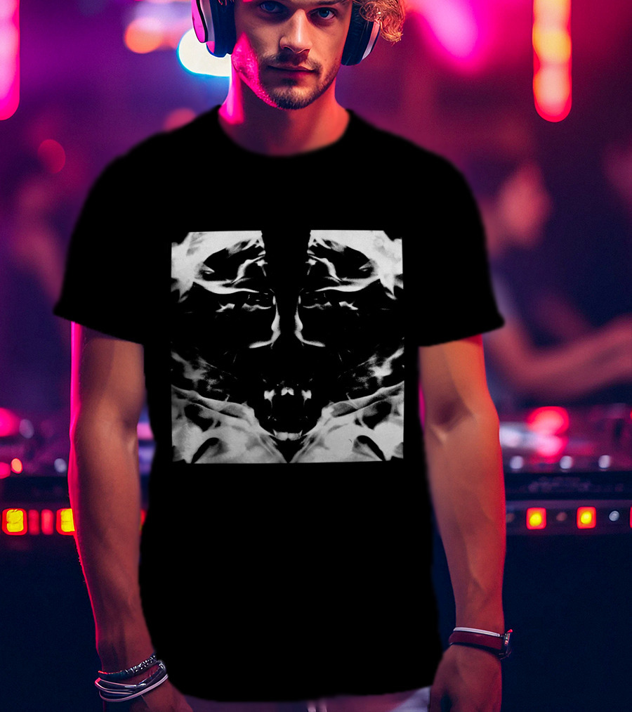 Mth Rorschach Style Monochrome Abstract Faces T-Shirt