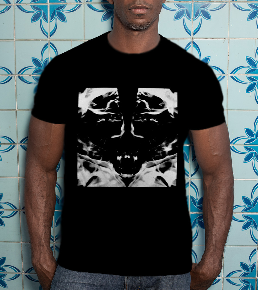 Mth Rorschach Style Monochrome Abstract Faces T-Shirt