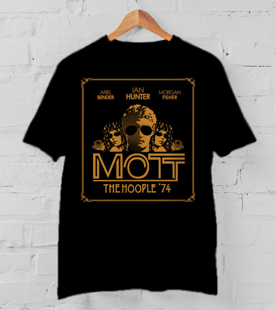 Mott The Hoople '74 Ian Hunter Ariel Bender Morgan Fisher T-Shirt