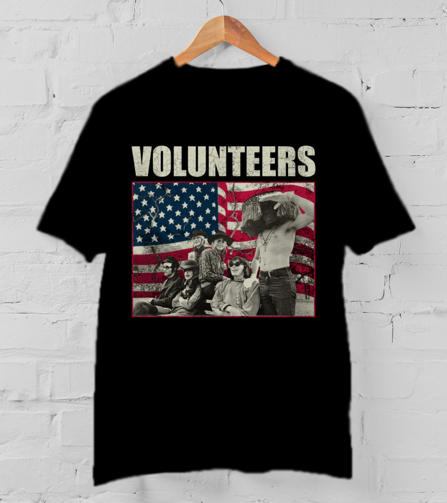 Volunteers Jefferson Airplane American Flag Band Photo T-Shirt