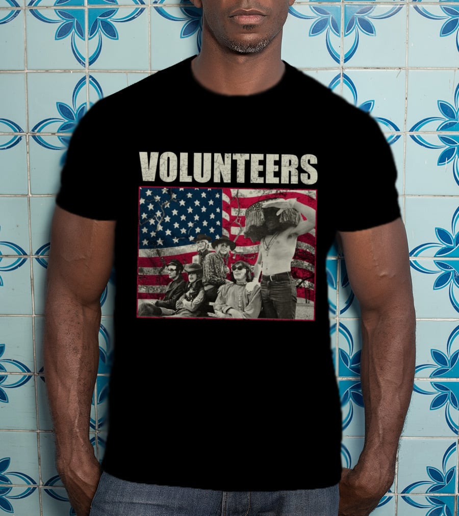 Volunteers Jefferson Airplane American Flag Band Photo T-Shirt