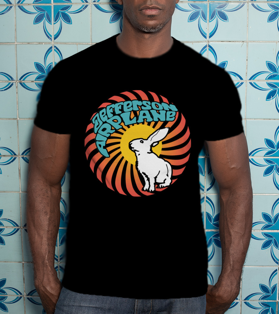 Jefferson Airplane Psychedelic Rabbit Swirl T-Shirt