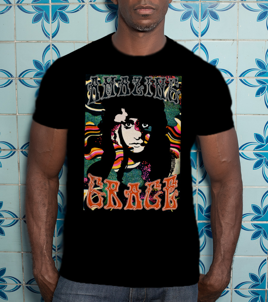 Amazing Grace Psychedelic Portrait 1960S Style T-Shirt