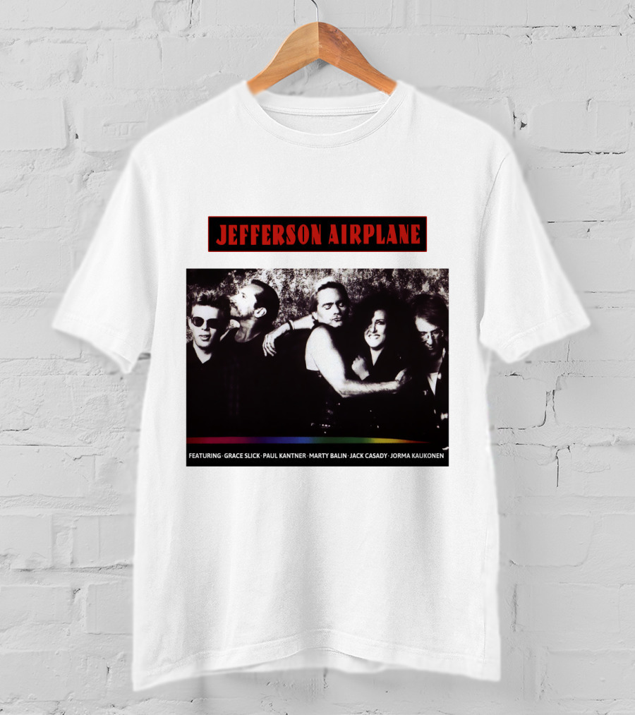 Jefferson Airplane Featuring Grace Slick Paul Kantner Marty Balin Jack Casady Jorma Kaukonen T-Shirt