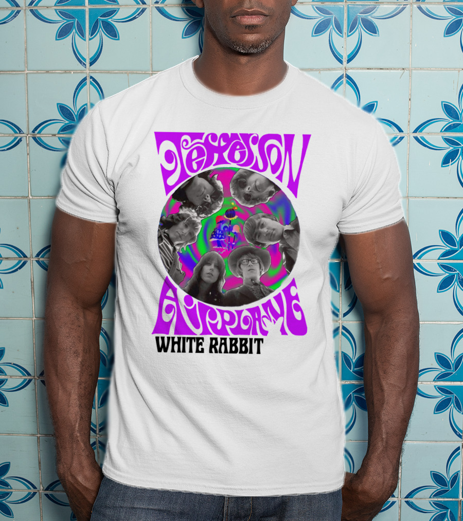 Jefferson Airplane White Rabbit Psychedelic Album Cover T-Shirt