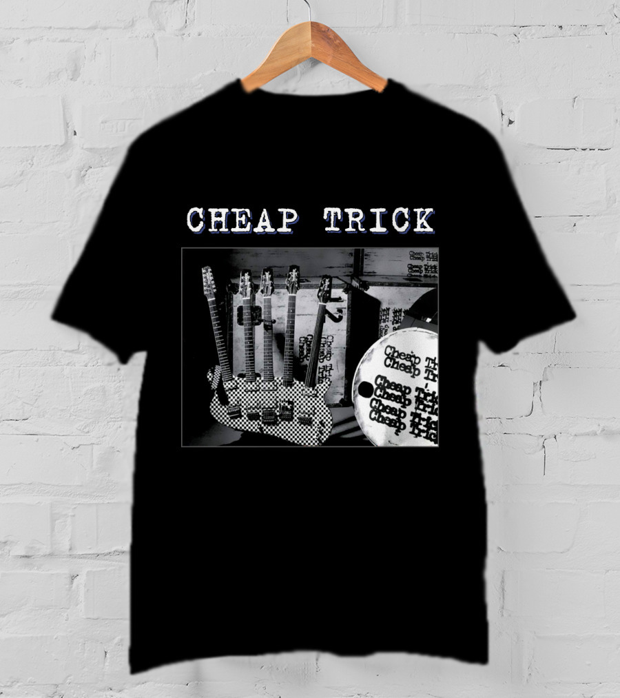 Cheap Trick Guitar And Drum Set T-Shirt