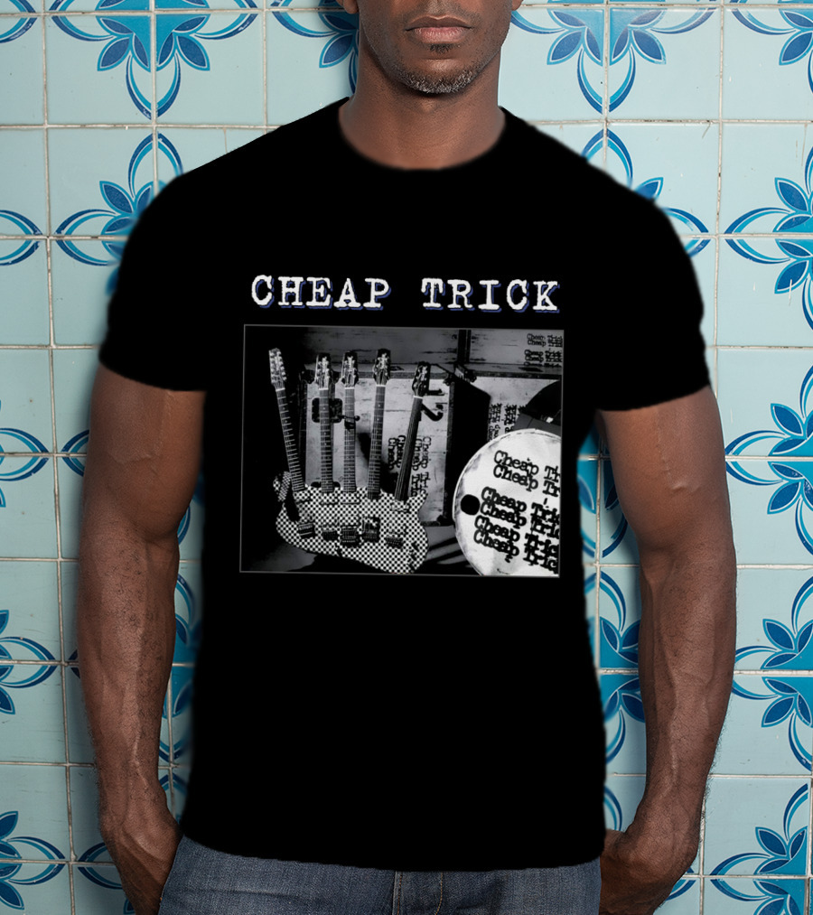 Cheap Trick Guitar And Drum Set T-Shirt