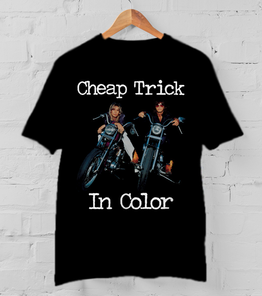 Cheap Trick In Color Motorcycle Duo T-Shirt