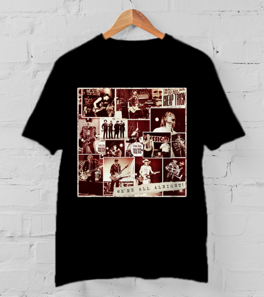 Cheap Trick We're All Alright! Collage Poster T-Shirt