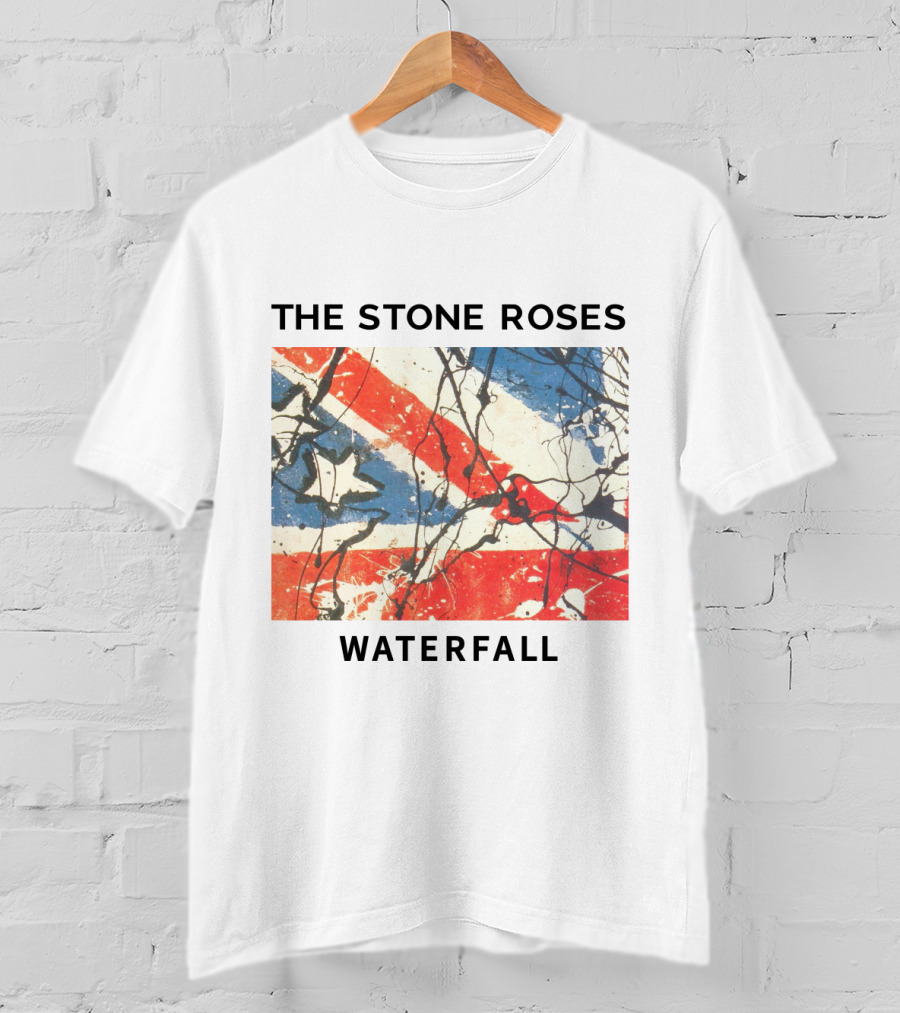 The Stone Roses Waterfall Union Jack Splatter Art T-Shirt