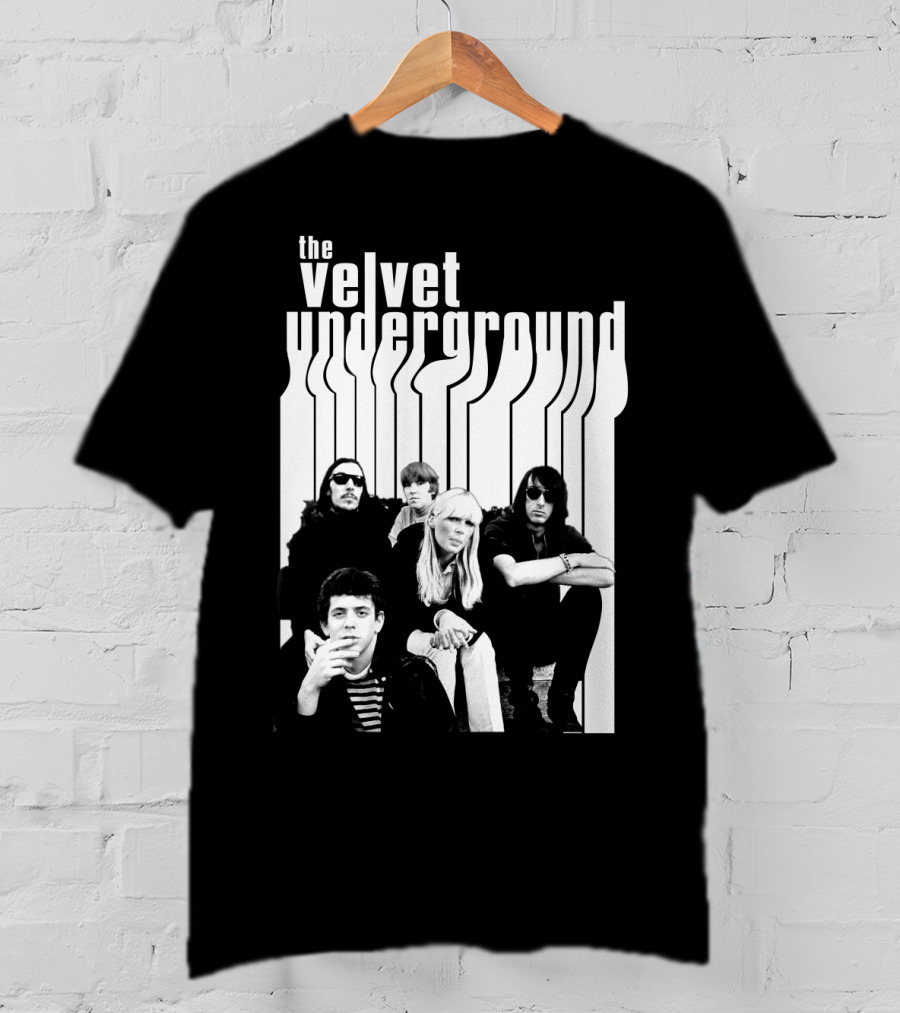 The Velvet Underground Band Members Black And White Photo T-Shirt