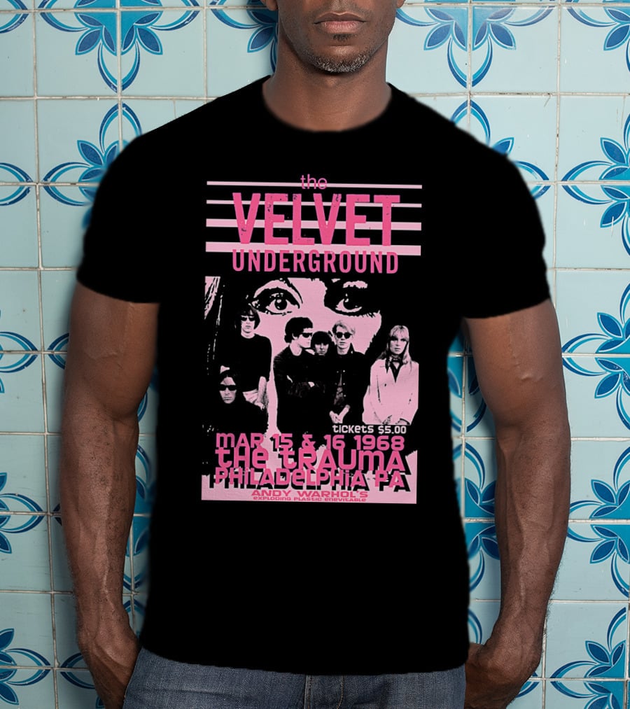 The Velvet Underground The Trauma Philadelphia Pa March 15 16 1968 Andy Warhol's Exploding Plastic Inevitable T-Shirt