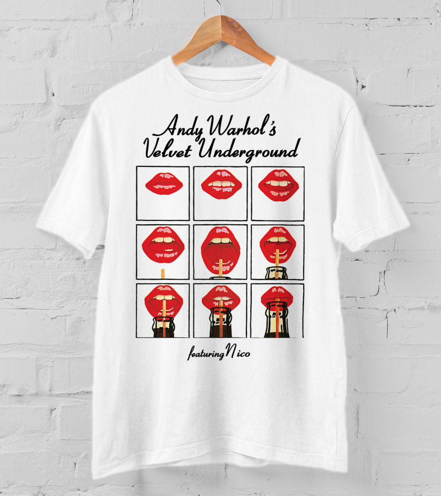 Andy Warhol's Velvet Underground Featuring Nico Lip Art Collage T-Shirt