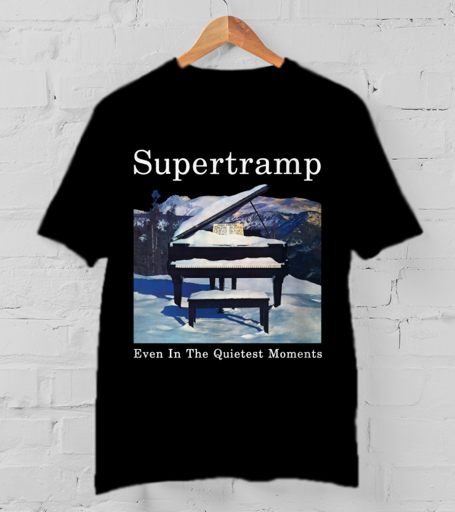 Supertramp Even In The Quietest Moments Piano Mountain Scene T-Shirt