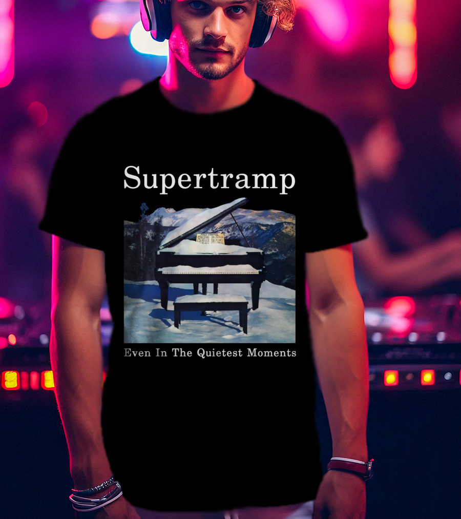 Supertramp Even In The Quietest Moments Piano Mountain Scene T-Shirt