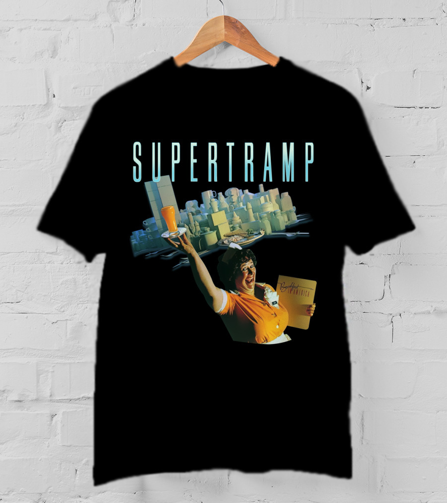 Supertramp Breakfast In America Waitress Album Cover T-Shirt