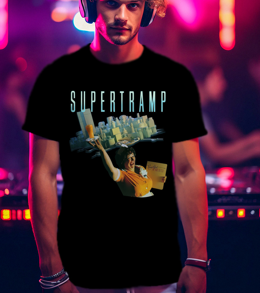Supertramp Breakfast In America Waitress Album Cover T-Shirt