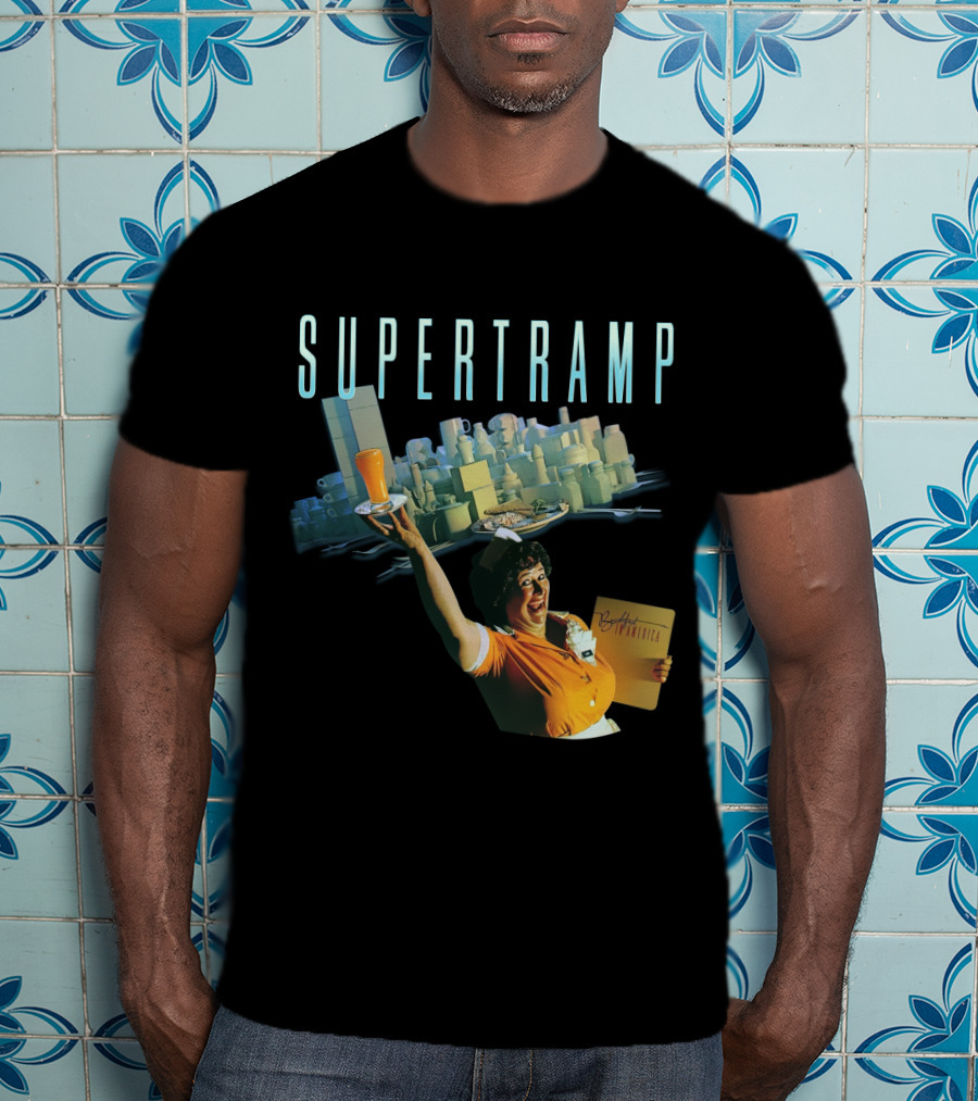 Supertramp Breakfast In America Waitress Album Cover T-Shirt