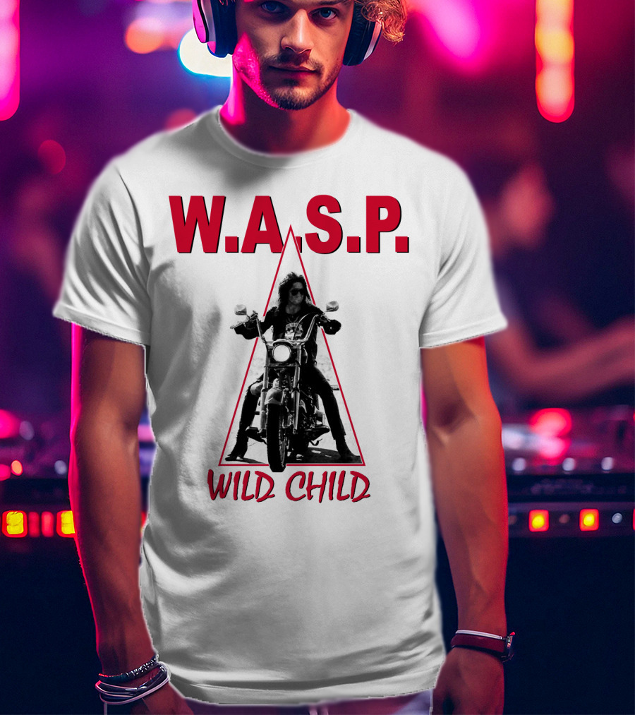 W.a.s.p. Wild Child Motorcycle Rider T-Shirt