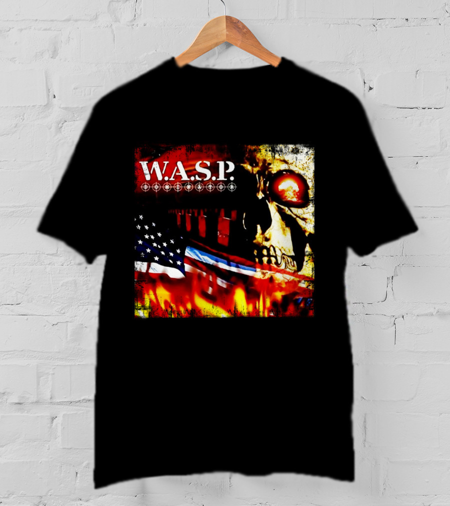 W.a.s.p. American Flag Skull T-Shirt