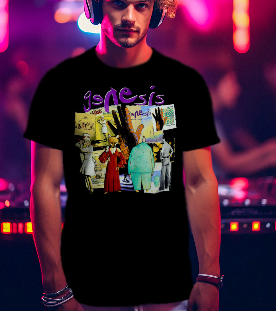 Genesis Collage Retro Album Art Compilation T-Shirt