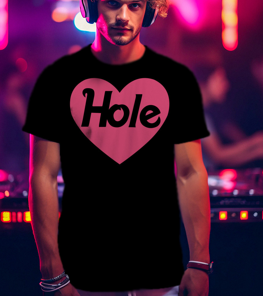Hole Heart Logo Pink T-Shirt