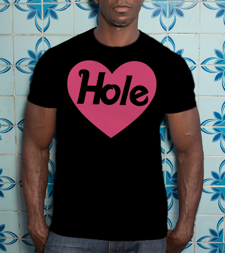Hole Heart Logo Pink T-Shirt