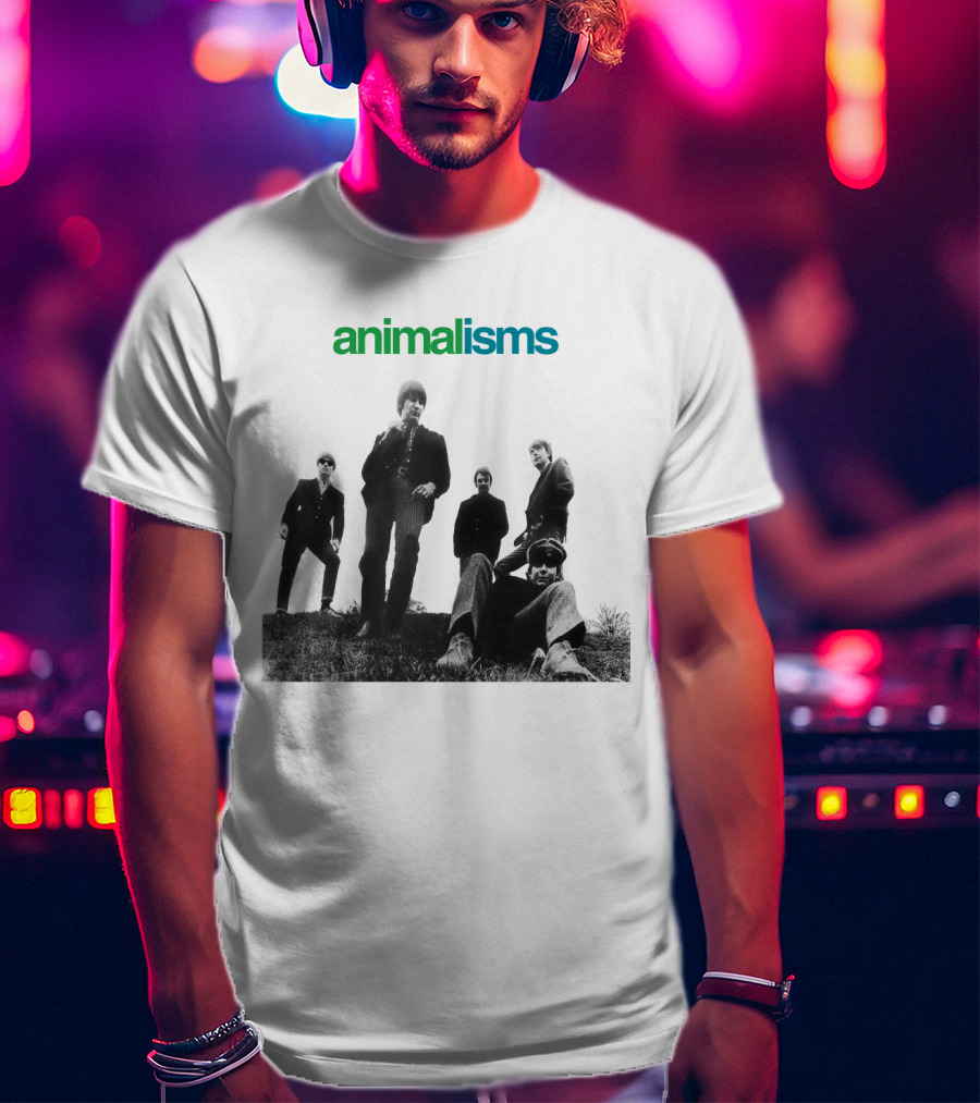 Animalisms Album 1966 Black And White Band Members T-Shirt