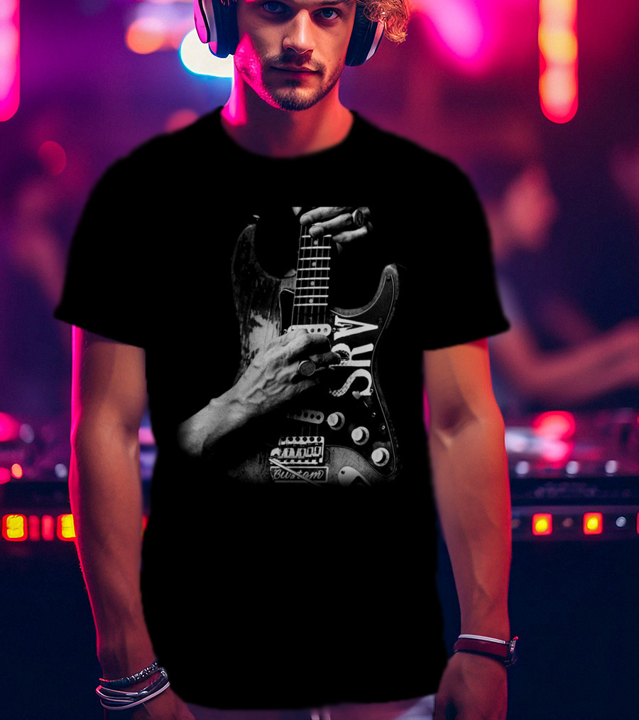 Srv Custom Guitar Iconic Hand Pose T-Shirt