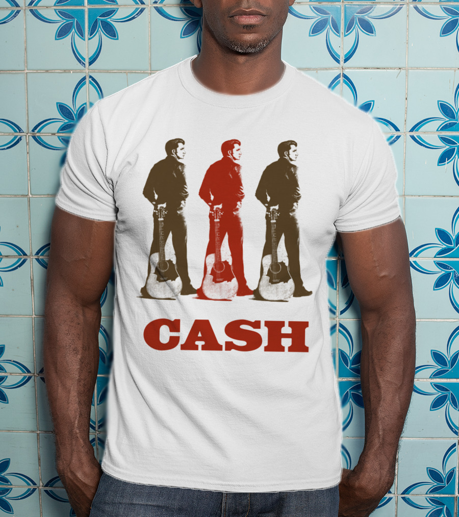 Cash Triptych Guitar Stance T-Shirt