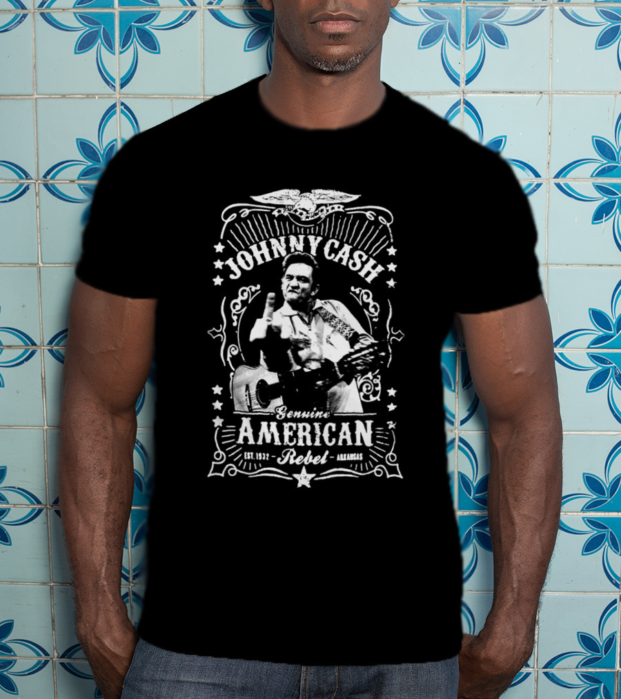 Johnny Cash Genuine American Rebel Est. 1932 Arkansas T-Shirt