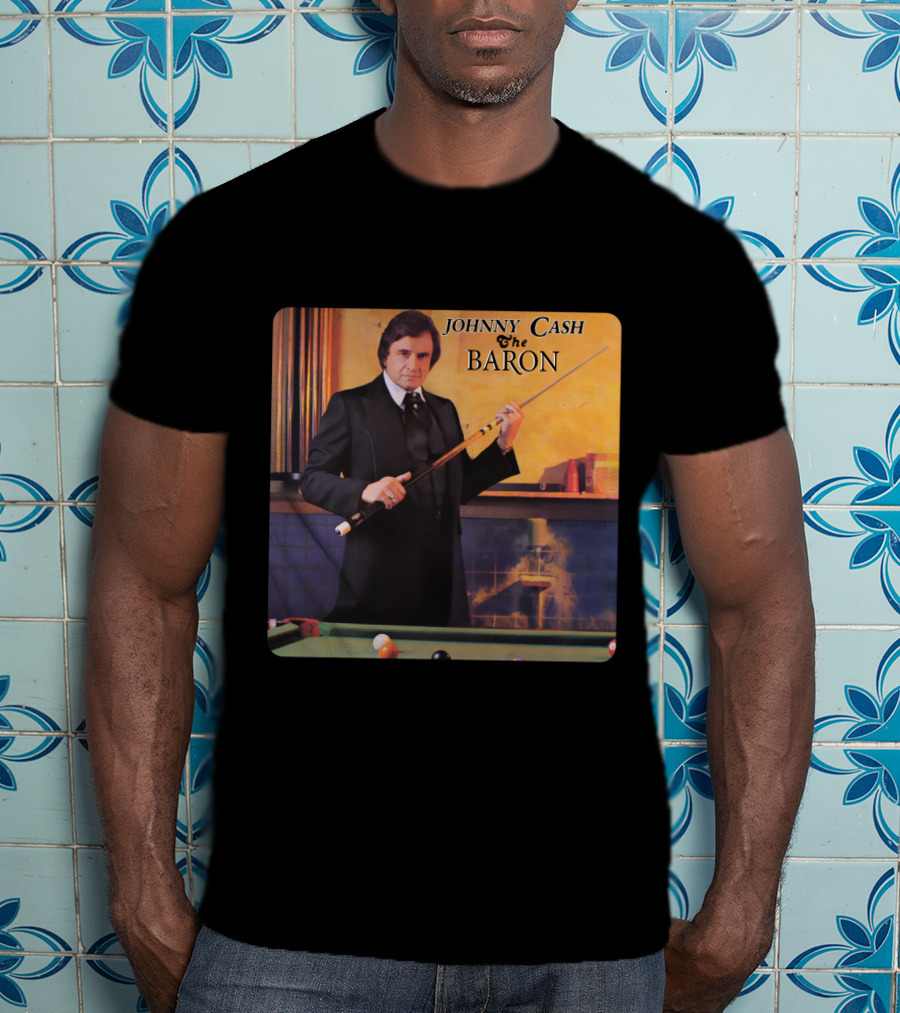 Johnny Cash The Baron Billiards Album Cover T-Shirt