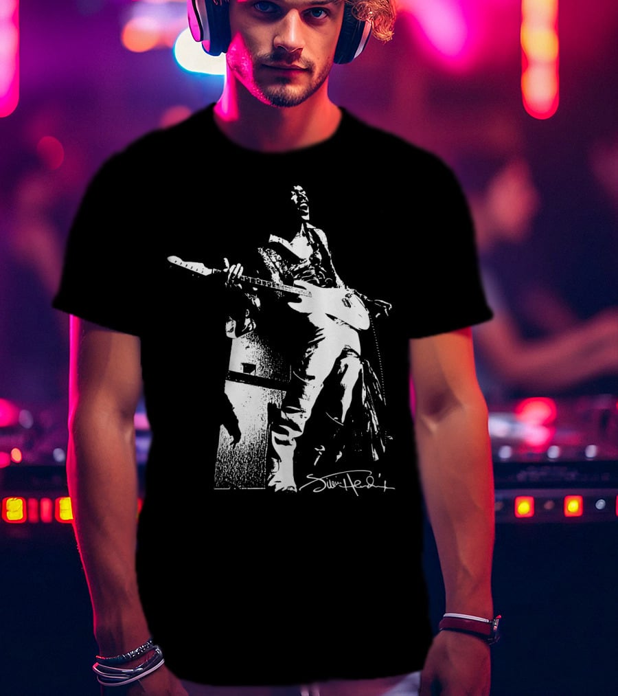 Jimi Hendrix Signature Electric Guitar Performance T-Shirt