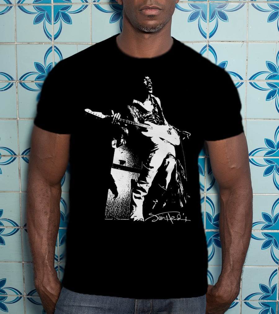 Jimi Hendrix Signature Electric Guitar Performance T-Shirt