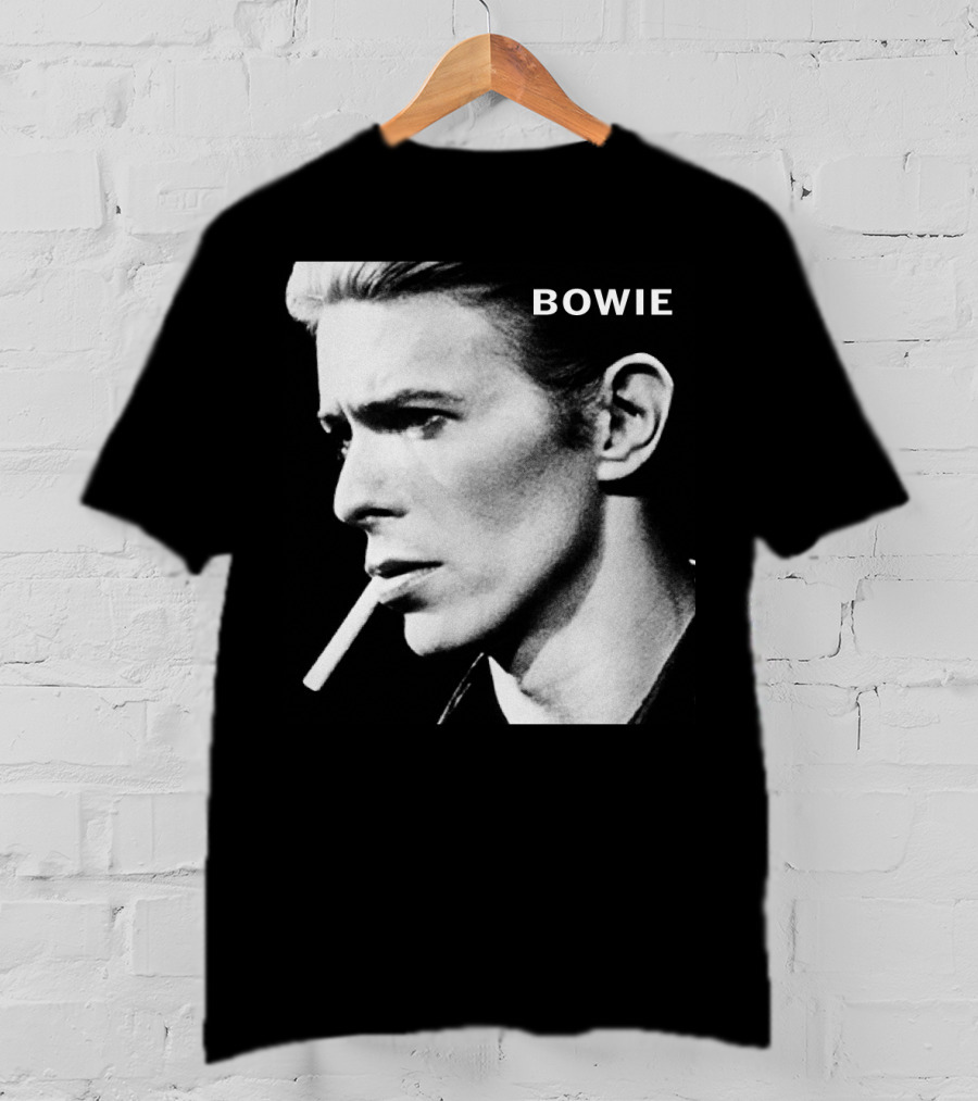 Bowie Smoking Black And White T-Shirt