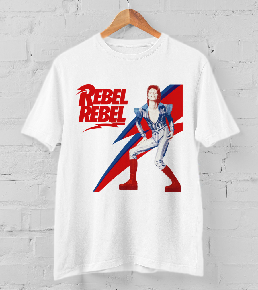 Rebel Rebel Iconic Lightning Bold Style T-Shirt