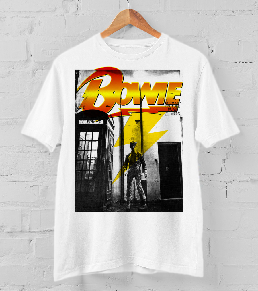 Bowie Norman Couture Furs Telephone Box Lightning Bolt T-Shirt