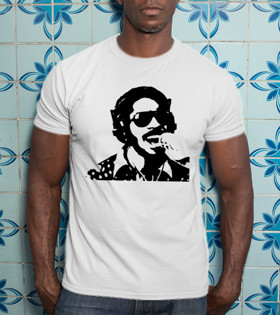 Stevie Wonder Iconic Microphone Performance Sw T-Shirt
