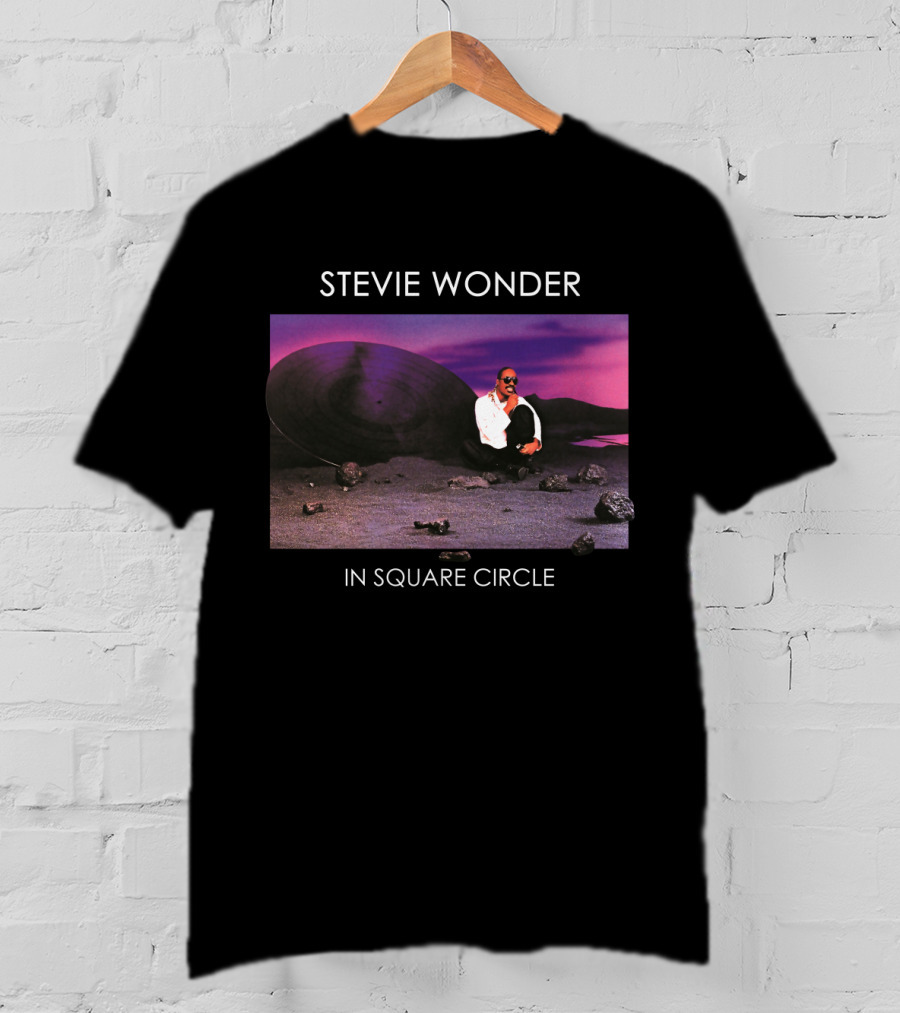 Stevie Wonder In Square Circle T-Shirt