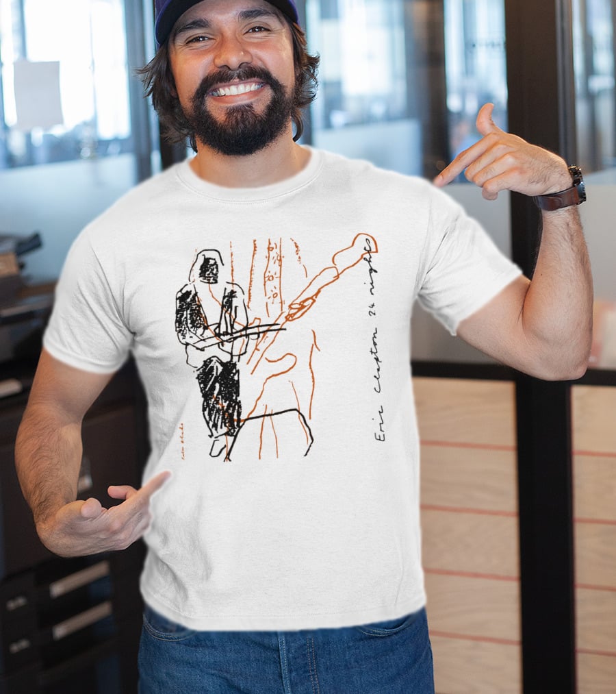 Eric Clapton 24 Nights Line Sketch T-Shirt