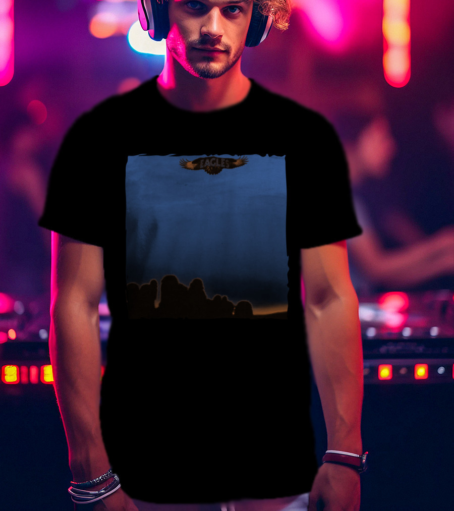 Eagles Band Logo With Sunset Silhouette T-Shirt