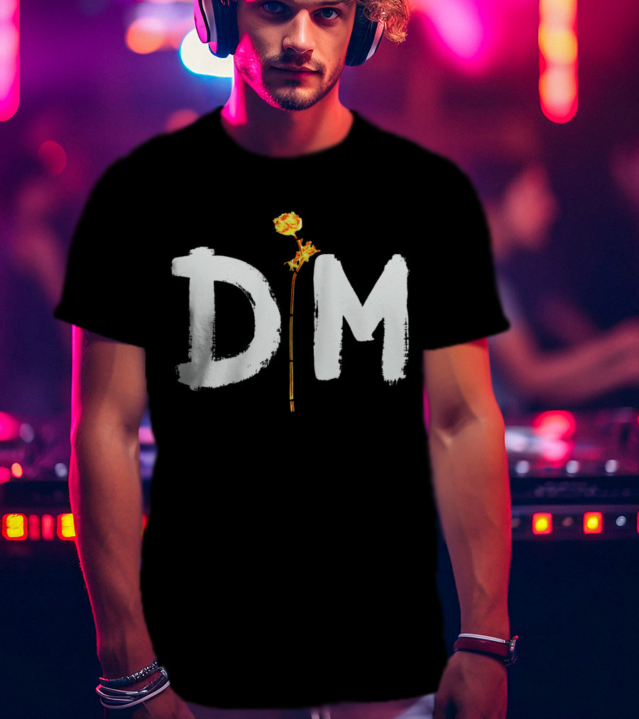 Floral Emblem Integration T-Shirt