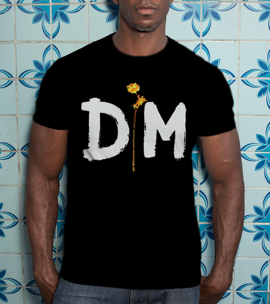Floral Emblem Integration T-Shirt