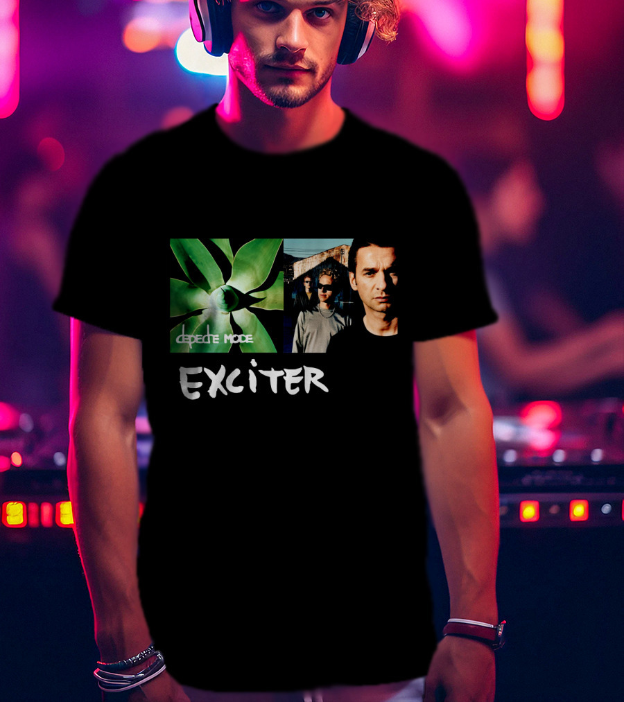 Depeche Mode Exciter Album Cover Plant And Band Members T-Shirt