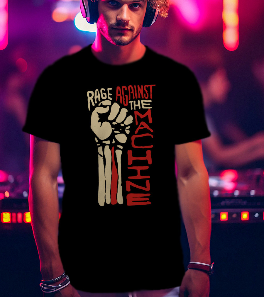 Rage Against The Machine Fist Skeleton T-Shirt