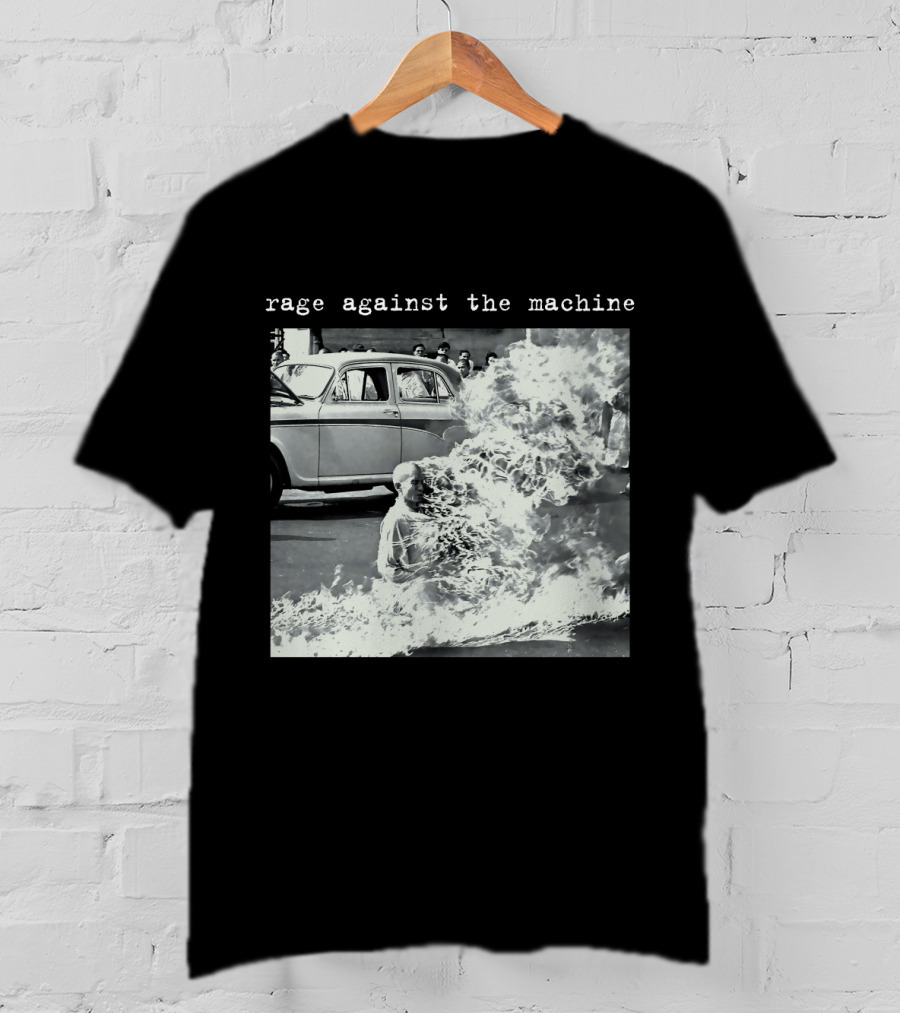 Rage Against The Machine Self-Immolation Protest Scene T-Shirt