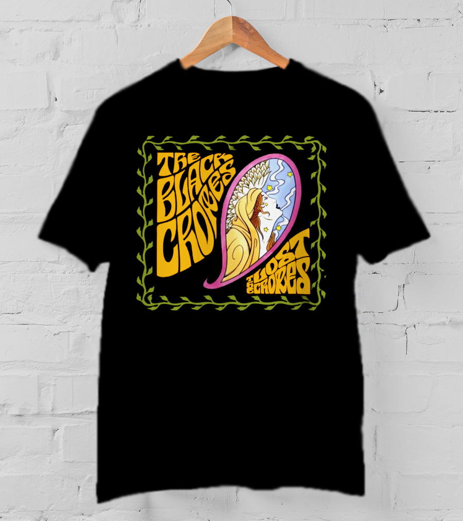 The Black Crowes Lost Crowes Psychedelic Angel Art T-Shirt