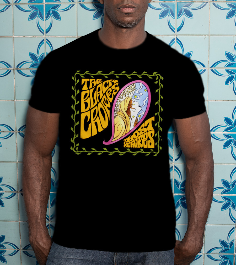 The Black Crowes Lost Crowes Psychedelic Angel Art T-Shirt