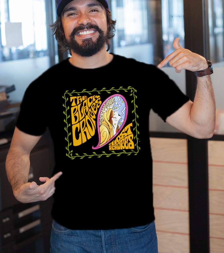 The Black Crowes Lost Crowes Psychedelic Angel Art T-Shirt