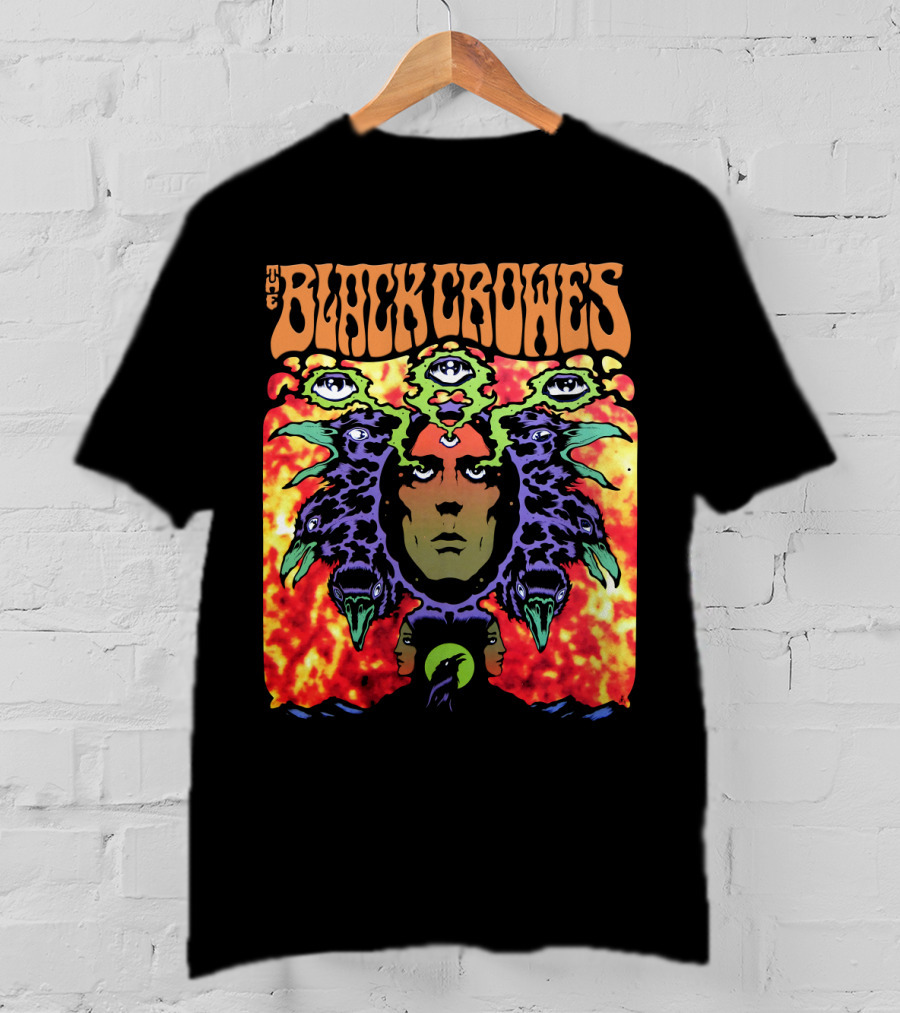 The Black Crowes Psychedelic Multicolor Face And Eyes T-Shirt